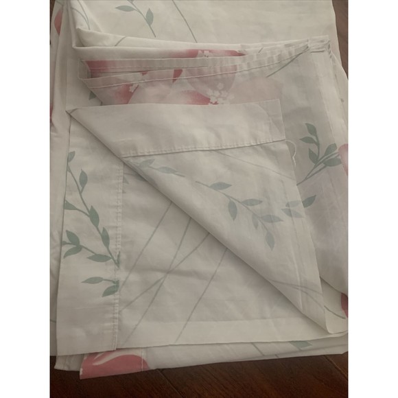 Vintage 80's Floral Percale Queen Size Flat Sheet 90” X 87” No Iron - Picture 7 of 7